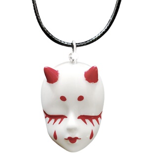 原创设计泪痕红色娃娃脸手工绘陶瓷吊坠情侣送人个性特色项链礼物