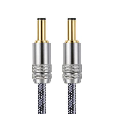发烧DC直流电源线7N单晶铜镀银GX16-2芯转2.1*2.5插头输出连接线