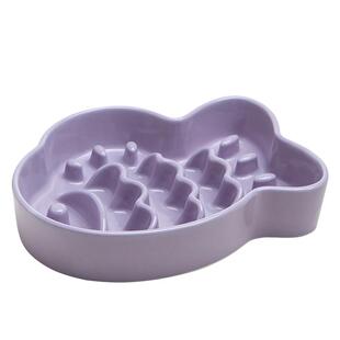 Petdebby鲷鱼烧陶瓷慢食碗防黑下巴猫碗防噎宠物碗中小型狗慢食盆