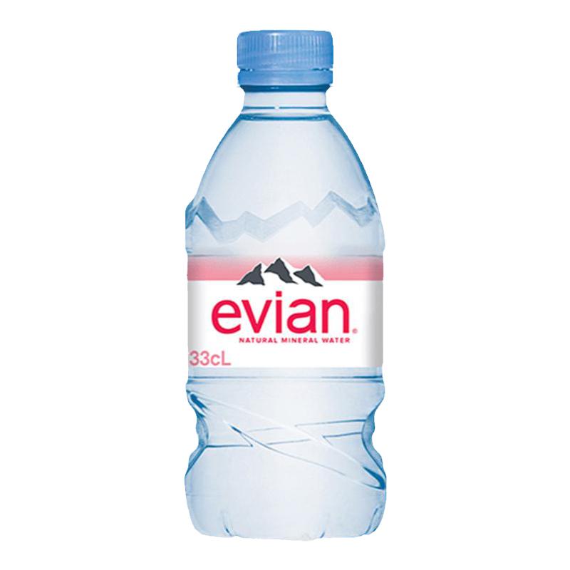 法国进口evian依云矿泉水330ml/500ml*24小瓶/整箱高端碱性饮用水