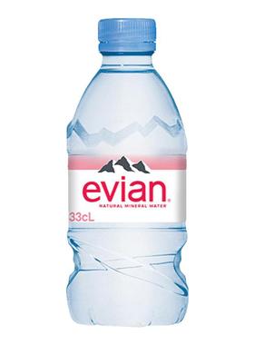 法国进口evian依云矿泉水330ml/500ml*24小瓶/整箱高端碱性饮用水