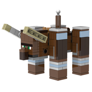 我的世界村庄劫掠兽欣宏1589第三方拼装积木人仔益智男孩子玩具