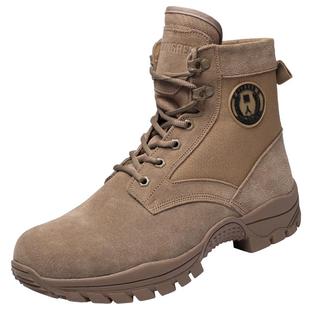 强人3515男靴冬季保暖羊毛靴沙漠战靴加绒加厚防寒靴防刺穿战术靴