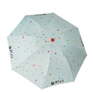 斑点小狗雨伞女晴雨两用ins红鼻子自动太阳伞防晒折叠太阳伞可爱