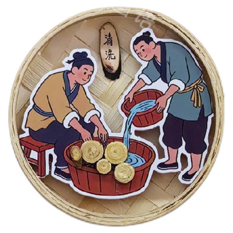 中药标本中医文化墙贴药食同源