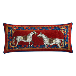范居态度御骥瑞马迎财大腰枕客厅沙发长条抱枕马年靠枕红色高级感