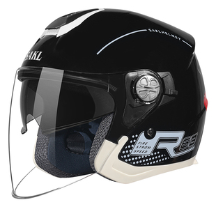 摩托车头盔3C认证国标A类男女士四季通用半盔4分之3电动车安全帽