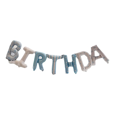 16寸布艺字母happybirthday气球