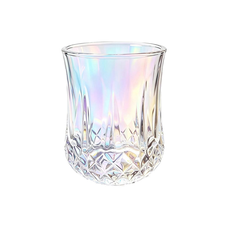 玉晶彩色欧式高脚玻璃杯