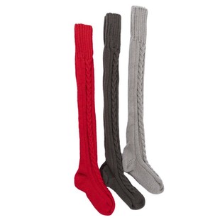 Winter Long Knitted Socks high Sexy Women Christmas Stocking