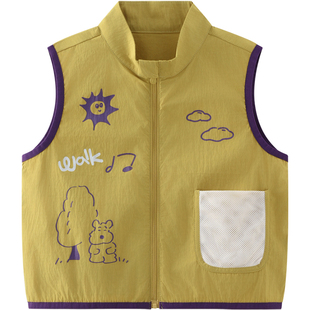 【涂鸦马甲】博睿恩男女宝宝潮流休闲马甲2026春新款儿童百搭坎肩