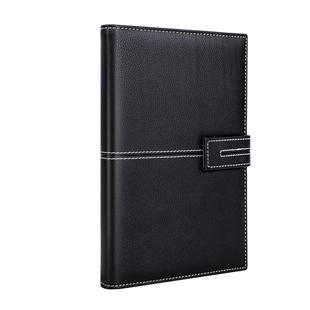 得力3343皮面本A5商务笔记本简约办公文具笔记本子记事本复古日记本会议记录本B5大学生小清新本