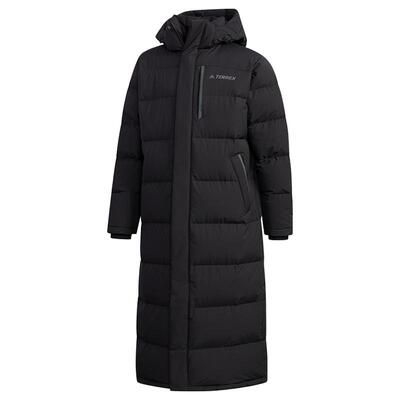 Adidas/阿迪达斯正品男子冬季保暖户外长款连帽运动羽绒服FJ9241