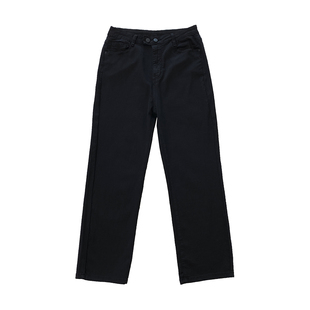 大爽家大码加绒直筒牛仔裤女冬季黑色女裤九分烟管裤胖mm显瘦裤子