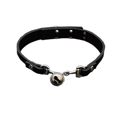 铃铛吊坠choker项圈女颈环皮质黑色项链脖子配饰颈链高级感锁骨链