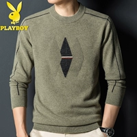 06-V6305 Треугольный шерстяный свитер Рок Зеленый