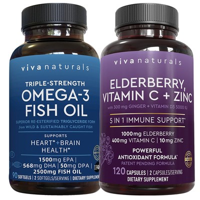 viva鱼油90粒+接骨木维生素鱼油