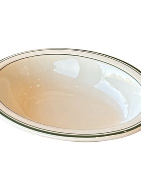 美国TUXTON绿线陶瓷椭圆餐盘