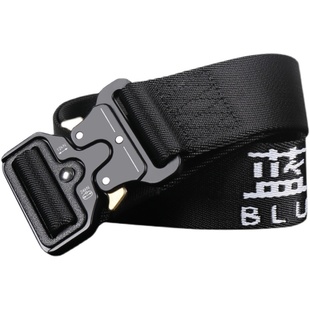 蓝天救援腰带户外抢险消防训练防火应急战术尼龙外裤带合金属插扣