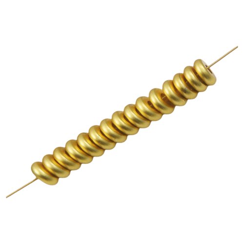 18k包金保色沙金哑光隔片平片4mm/5mm/6mm扁片珠diy饰品散珠 50颗
