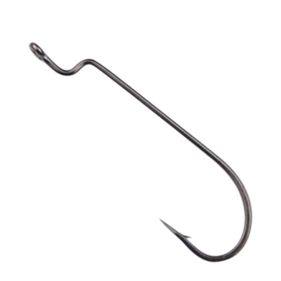 碳钢曲柄钩窄腹细条路亚鱼钩德州钓组软饵翘嘴鳜鱼鲈鱼长柄海钓钩