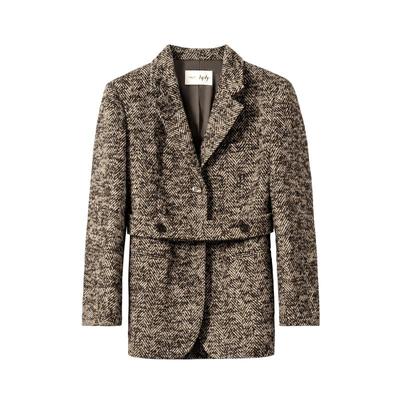 线上专享hply young冬季新款宽松简约H型休闲西装外套