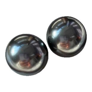 特油亮！大溪地黑珍珠耳钉无耳洞蚊香盘耳夹拉贡明星同款耳环耳饰