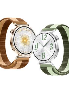 适用华为GT6手表带watch5红色尼龙gt5pro回环腕表带GT4运动gtrunner2智能GT3女生编织4pro编织buds2夏高级
