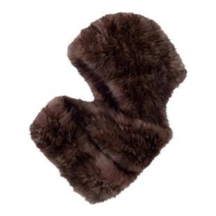 韩版新款冬季护耳保暖水貂连帽紫貂风雪帽仿貂皮皮草围巾帽子一体