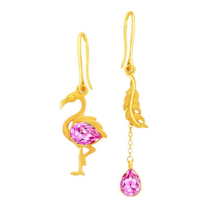 镇金店justgold火烈鸟耳钩