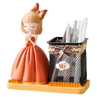 笔筒儿童女孩收纳盒轻奢高级感办公室桌面装饰摆件生日教师节礼物