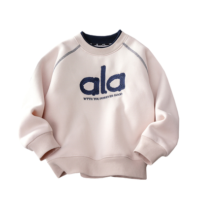 男童加绒加厚卫衣冬季2025新款儿童保暖圆领衫中大童一体绒上衣