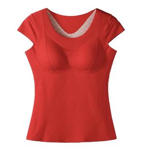 红色塑身衣上半身免穿文胸收腹束腰塑形背心无痕保暖本命年内衣女