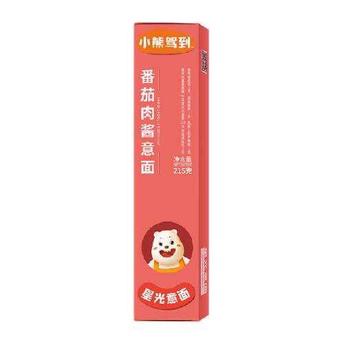 小熊驾到番茄肉酱意大利面215g*1盒通心粉意粉儿童速食意面通心粉