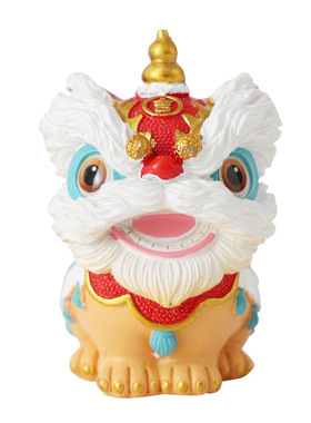 新中式国潮风招财进宝醒狮摆件