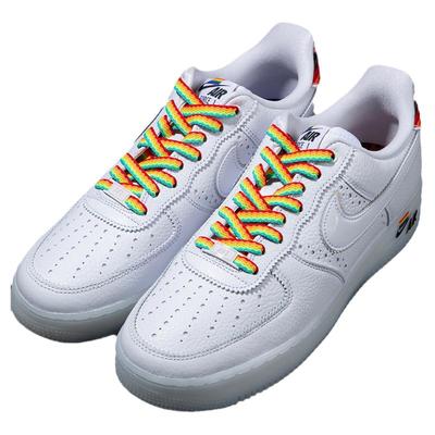 匡威af1马卡龙可爱彩虹拼接鞋带