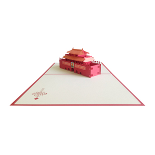 3d立体贺卡创意商务手工建筑镂空剪纸雕手写包邮感恩小卡片可定制