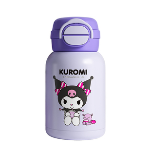 杯具熊库洛米联名保温杯大容量双饮水杯儿童吸管杯学生大肚水壶