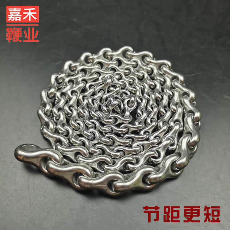 龙骨麒麟鞭鞭子响鞭健身甩鞭 304不锈钢无纹厚壁短环螺母鞭 初学