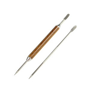 CAFE RHYME 不锈钢原木拉花针彩色雕花笔 花式咖啡不锈钢勾花针用