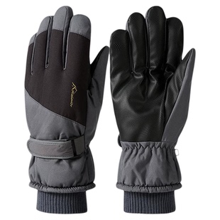 MISSION UV滑雪手套男冬季加厚加绒防风防寒户外骑行电动车手套男