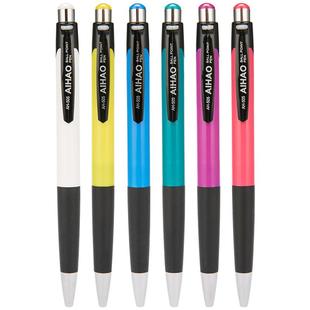 爱好圆珠笔按压式办公油笔芯商务笔芯高档按动式圆柱园珠笔油性原子笔黑色蓝色红色老式学生专用批发做笔记用