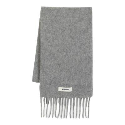 Jacquemus Carro灰色羊毛围巾