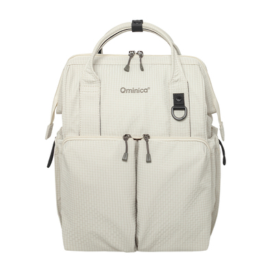 Qminica大容量妈咪包双肩背包外出带娃多功能分层便携收纳妈妈包