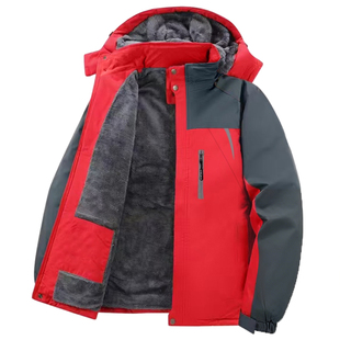 冬季加绒加厚冲锋棉衣男士棉袄防风防雨保暖棉服户外工作服外套男