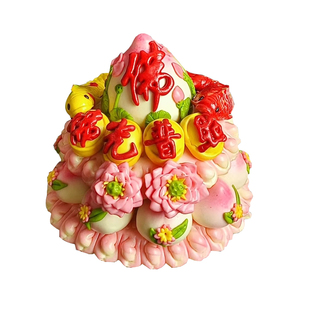 供奉仙家寿桃花馍佛前上供馒头上香福袋财神佛道仙祭祖贡品花饽饽