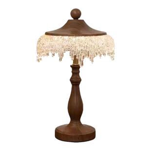 中古侘寂风台灯轻奢美式复古卧室书房床头灯温馨美法式装饰小夜灯