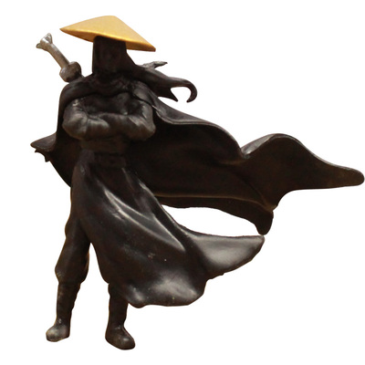 鱼缸造景黑悟空小摆件古风侠客