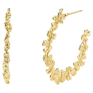 AGATHA/瑷嘉莎四叶草系列耳环圈圈轻奢流苏大圈法式38礼物