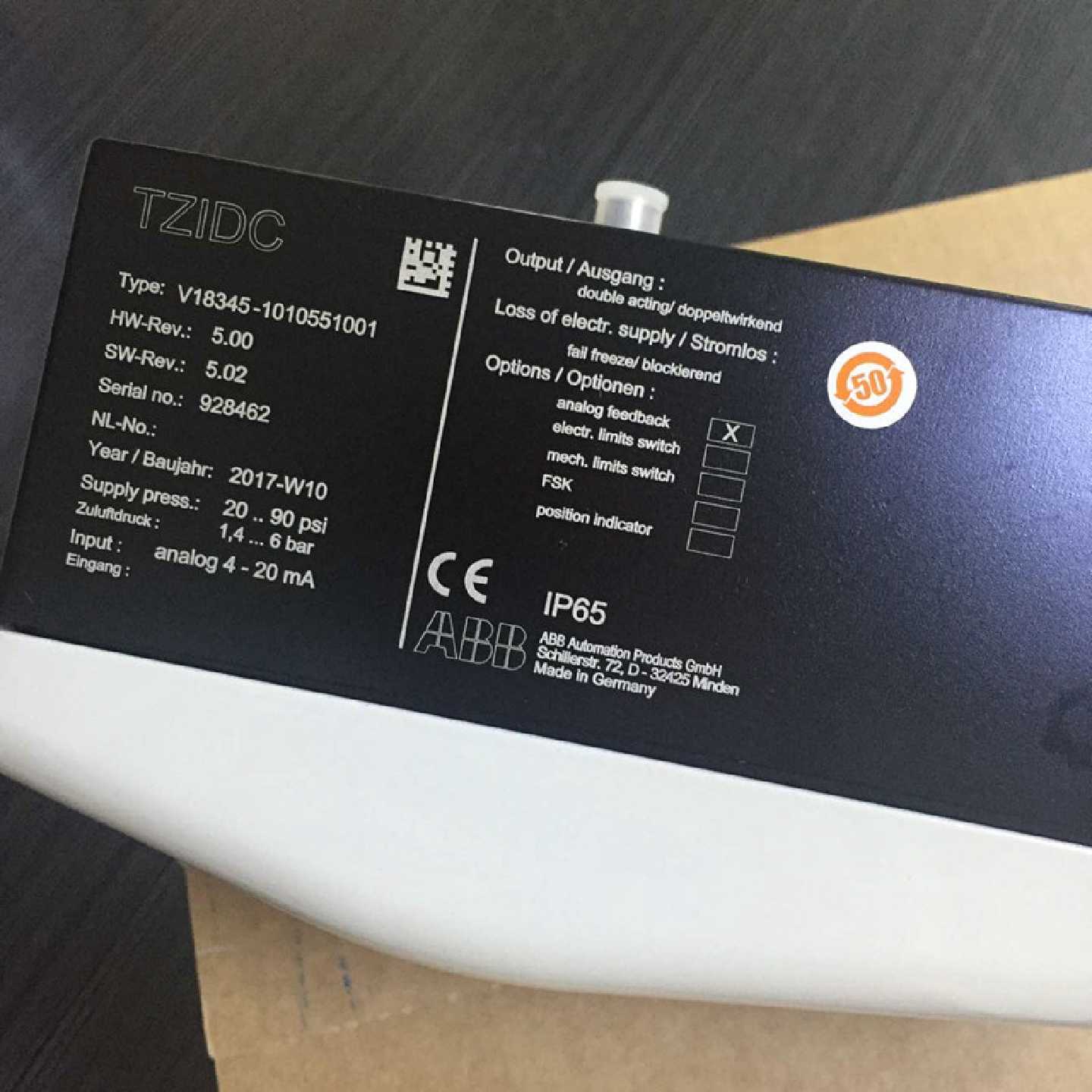 议价-全新瑞士ABB智能阀门定位器V183451027521001原装正品现货包